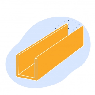 Алюминиевый швеллер 50x170x4.6x1000 мм 1935 ГОСТ 13623-90