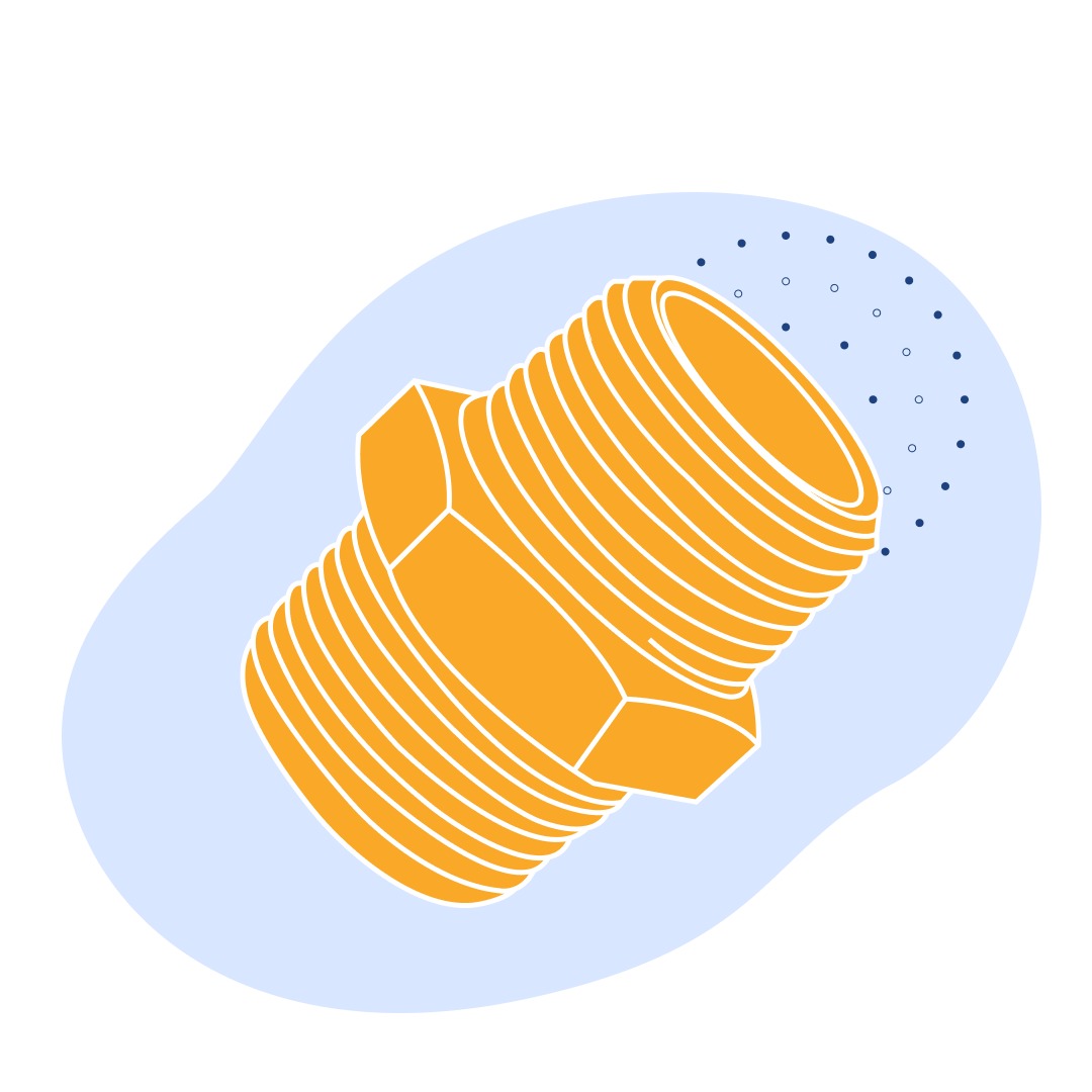 Чугунный ниппель переходной оцинкованный Ду 50х15 мм (2 х 1/2 дюйм) ГОСТ 8958-75