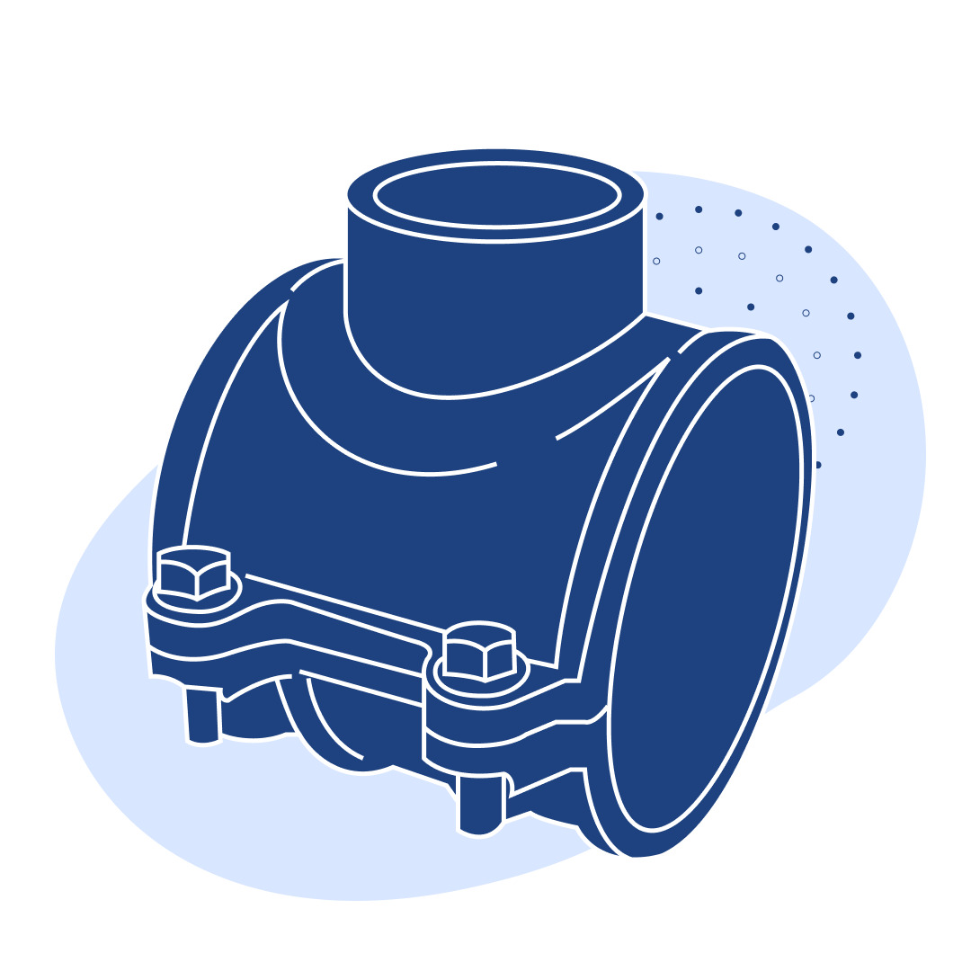 Седелка чугунная Ду 65 мм ГОСТ 5525-89